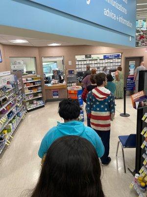 Hours later, different people, same pharmacy queue.