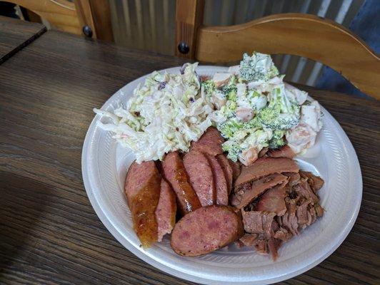 Sausage and Brisket Plate