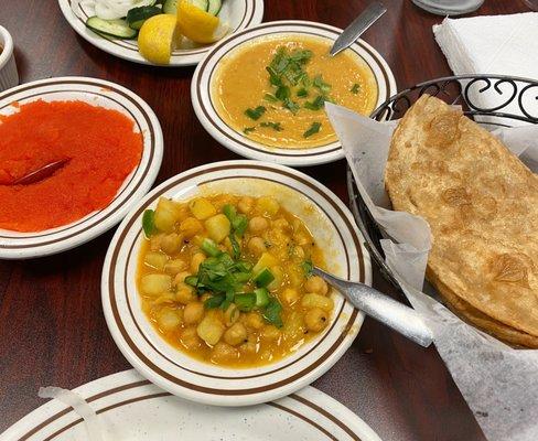 Halwa Poori Chana & Dal Fry