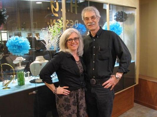 Jim and Joanne have owned HTG Design Jewelers for over 30 years.  Jim is the designer and goldsmith, and Joanne handles the b...