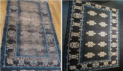 chinese rug before& after