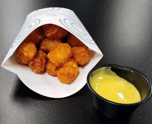 Tots with Honey Mustard at Two Fellas Grill