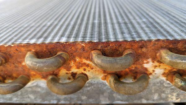 Part of our old HVAC system, rust and all. It would not have lasted much longer.