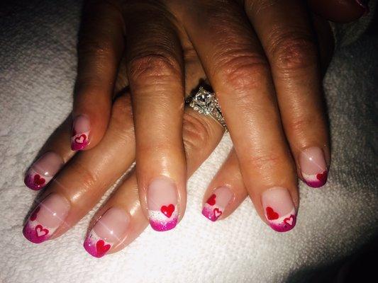 Valentine nail art