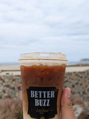 Iced Horchata tastes better by the beach