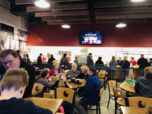 Pie 5 Pizza, Yukon: 3/14/2019 Pi Day Line From the Front to the Back Door