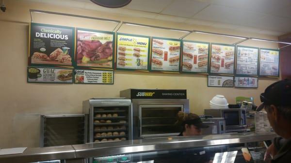 Subways menu is so easy to read, and viewable. Love it