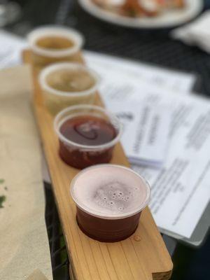 I tried a flight of amazing ciders! They were all delicious - my favorite was the Pineapple  cider