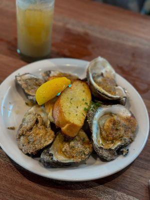 Grilled Garlic Parm Oysters