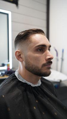 Skin fade with a beard trim