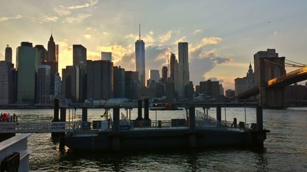 At intermission...view from the barge; we had a wonderful time couple of nights ago.