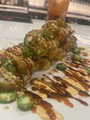 Fire sushi roll