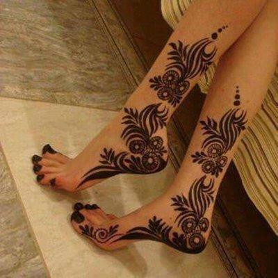 Henna tattoo on feet