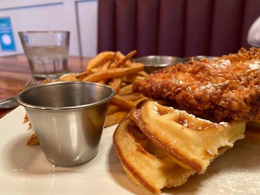 Chicken and waffles.