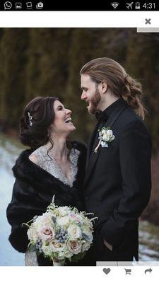 Giana actually did both mine AND my husbands hair on our wedding day