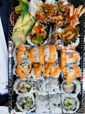 Shrimp tempura D5. Salmon Roll Red Snapper Cucumber Roll