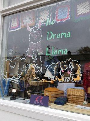 Window art at the new yarniverse