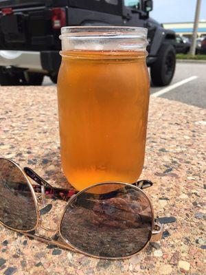 Tables outside to enjoy some craft beers