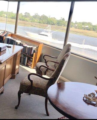 Uricchio Law Firm attorney office overlooking Wappoo Creek/Intracoastal Waterway