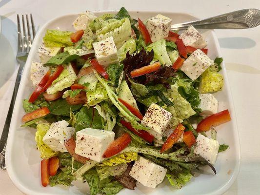 CHEF SALAD romaine, arugula, tomato, cucumber, lemon, olive oil & feta cheese