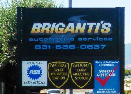 Briganti's Automotive Service We are AAA shop that can and will fix you car. We  have a 2 year 24 thousand mile warranty.