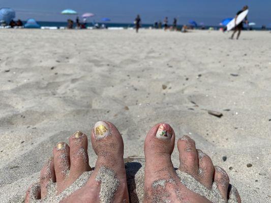 Cali nails is in walking distance to the beach!