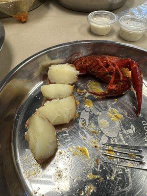 Potatoe and crawfish