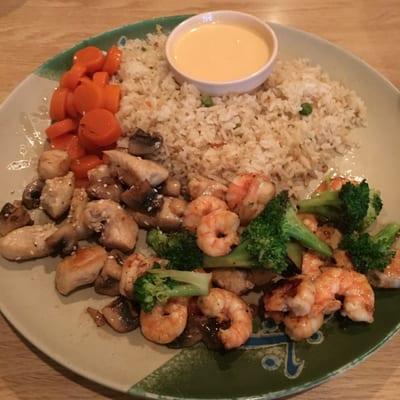 Chicken & Shrimp hibachi dinner entrée combination