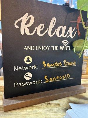 Wifi password