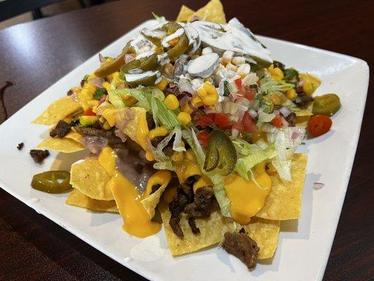 Steak nachos loaded!