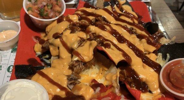 Pulled pork nachos