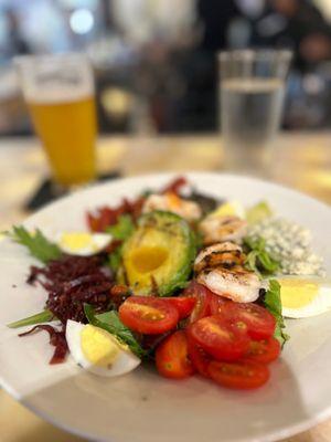 Grilled Avocado Cobb Salad with Shrimp