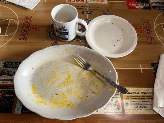 The picture says enough... If I have more bread the plate would be as clean as if it was washed.