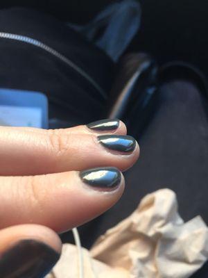 Polish isn't even close to cuticle edges.