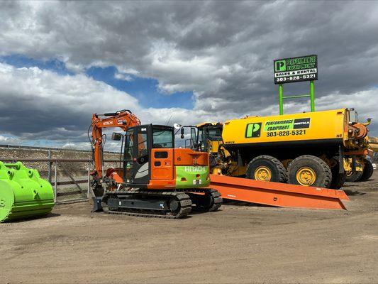 Wide range of equipment from mini ex's to articulated water trucks.