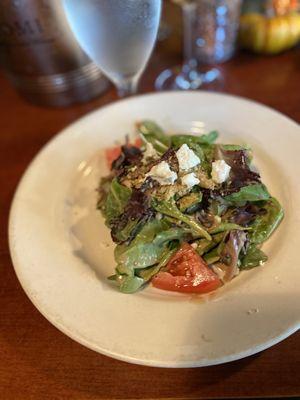 Ravioli, salad and Gainey Sta. Rita Hills Chardonnay... ‍