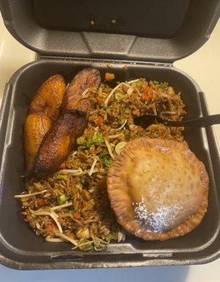 Shrimp Stir-Fry Rice,  Steak Empanadas, Sweet Plantain Specialty all sold separately.