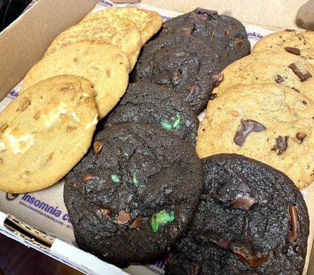 A collection of freshly delivered cookies (including The Fluffernutter Cookie)