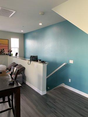 Townhouse interior fully painted with the exception of spaces not in our agreement.