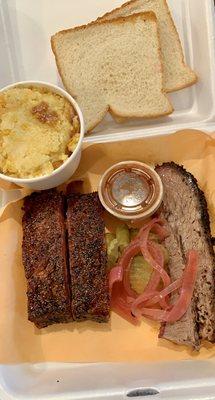 Ribs, brisket and cornbread soufflé!