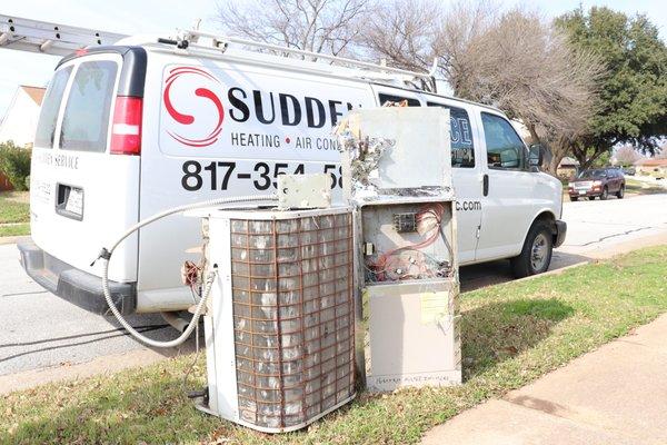 Sudden Service can replace your old HVAC system with a new, energy efficient one!