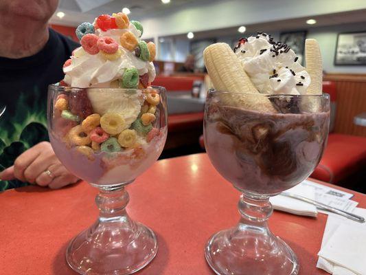 Raspberry Crunch Super Sundae and Jim Dandy