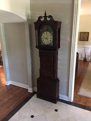 Classic english tall case clock