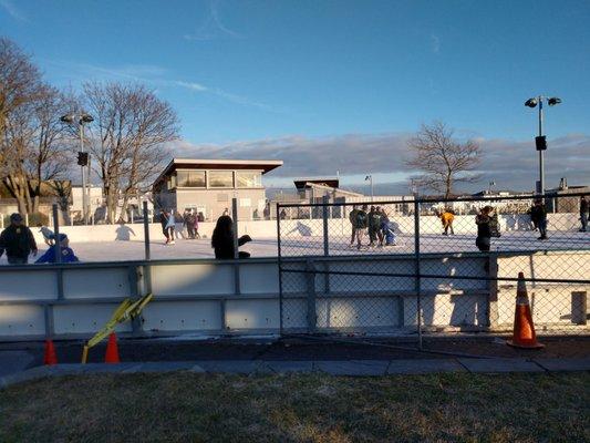 Ice skating rink open