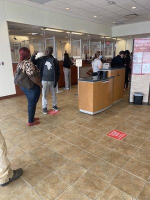 Bank of America always only have one person working at the counter this location is the only worse in Katy