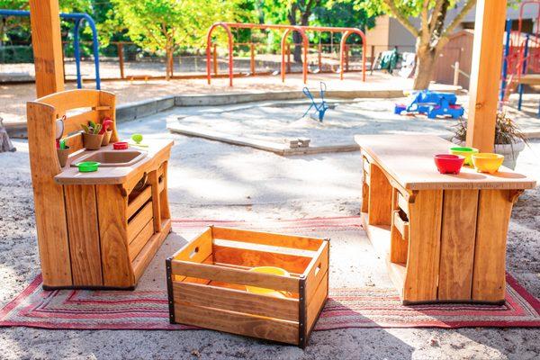 Our brand new outdoor play kitchen!