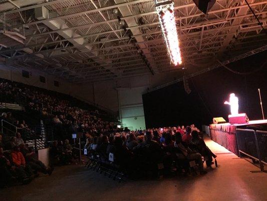 Five Flags Arena set theater-style for Pauly Shore, Tom Green & Harland Williams in April, 2016