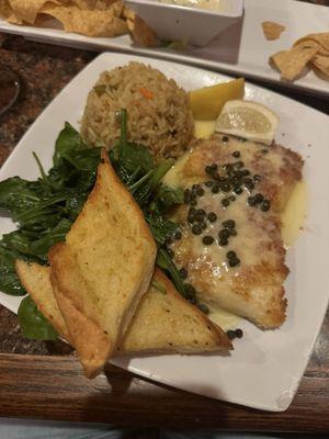 Dinner special (Halibut)