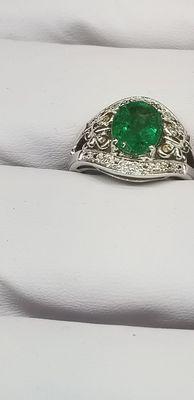 3/6/21 Emerald and White Gold...$900.00