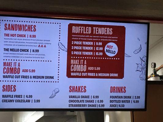 Menu @ Ruffled Feathers